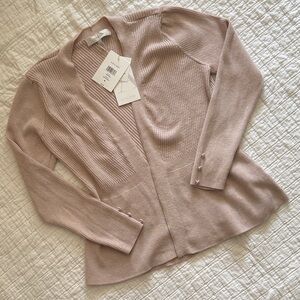 Verve Ami Open-Front Cardigan - Dusty Rose, NWT, feminine and soft.